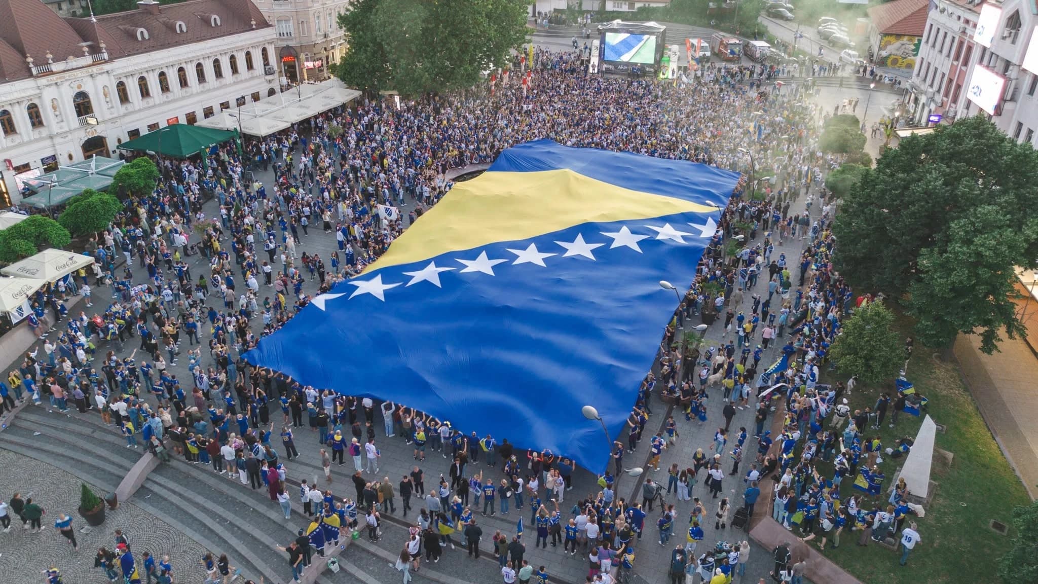 Uoči javnog praćenja meča BiH - SAD u Brčkom će biti razvijena najveća državna zastava