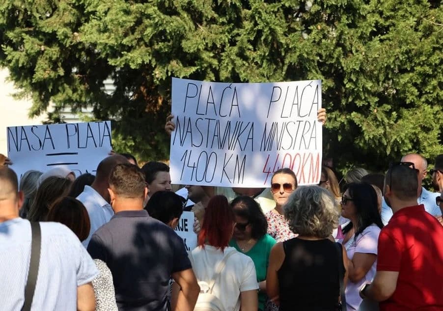 S jednog od protesta prosvjetnih radnika u Mostaru