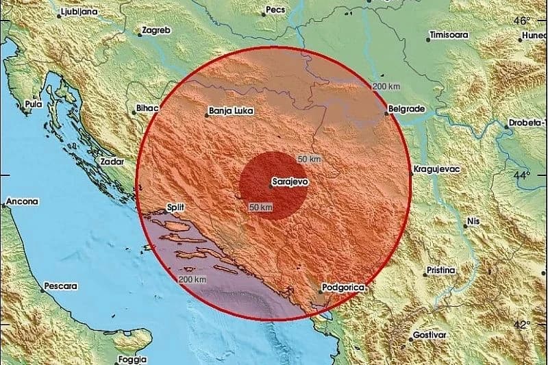 Zemljotres kod Sarajeva, građani pišu: "Vrlo kratko, ali se osjetilo..."