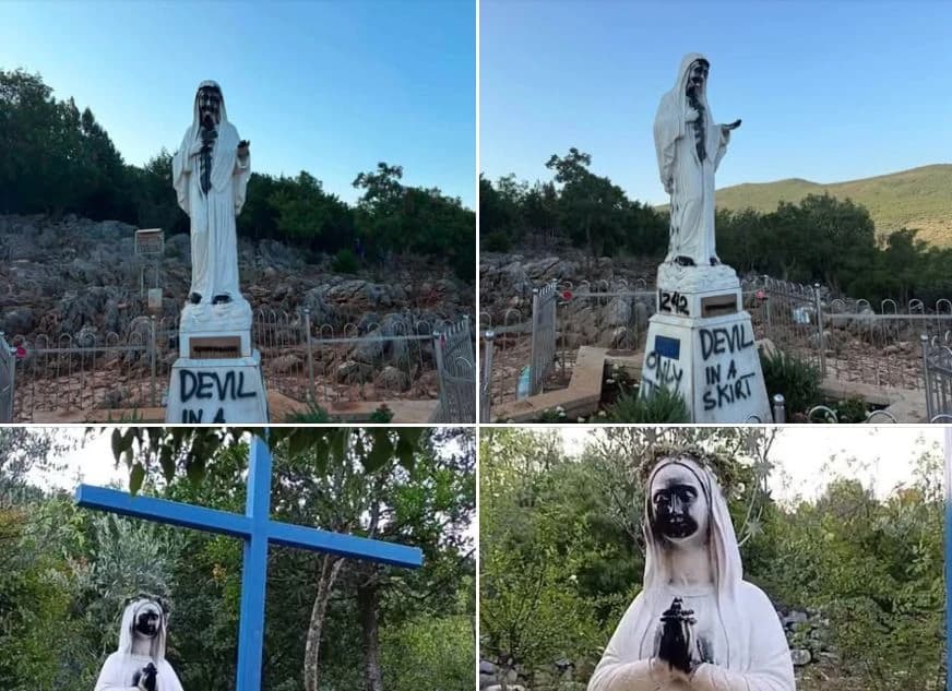 Kod Ljubuškog uhapšen muškarac koji je oštetio kip Gospe i palio crkvu u Međugorju