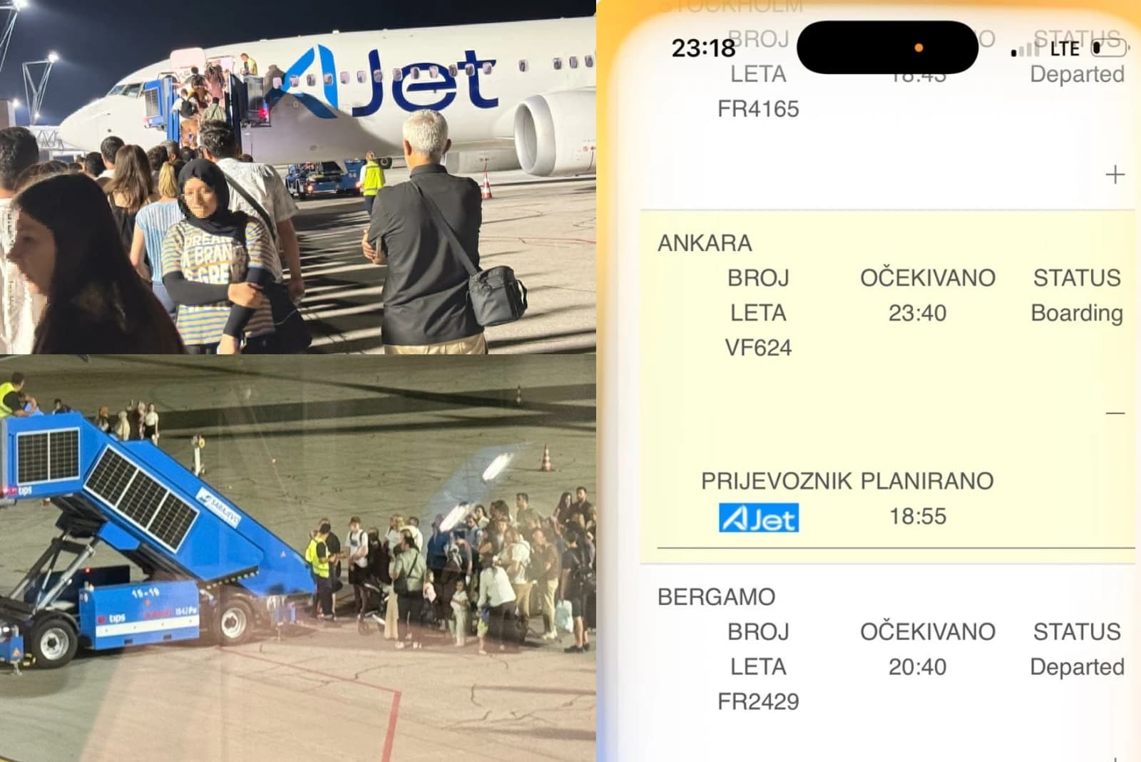 Direktna linija za Ankaru u izvedbi AJet-a i Aerodroma Sarajevo: Let kasnio skoro pet sati, putnici sat čekali u tunelu