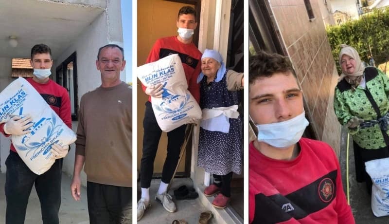 Gest za pohvalu: Fudbaler Slobode komšijama u Vitezu podijelio po vreću brašna  