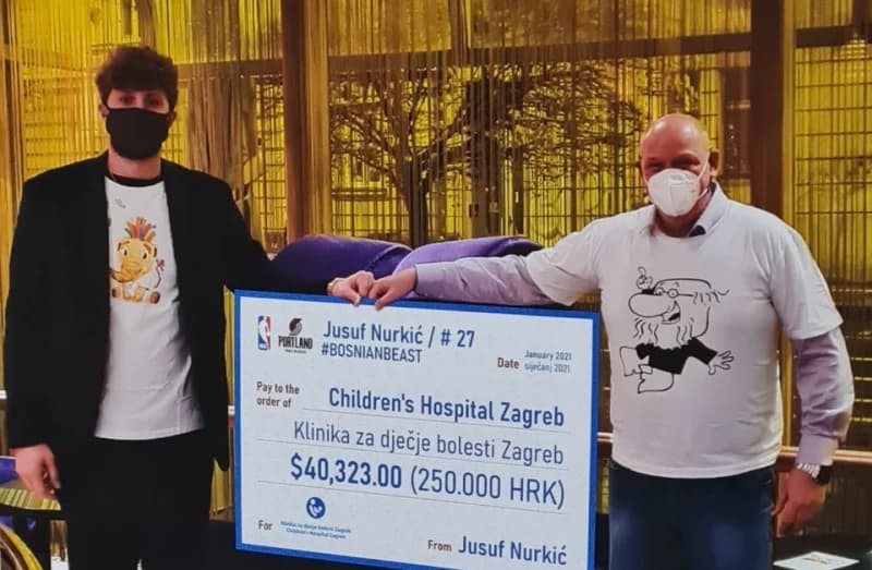 Jusuf Nurkić kupio opremu Klinici za dječije bolesti u Zagrebu