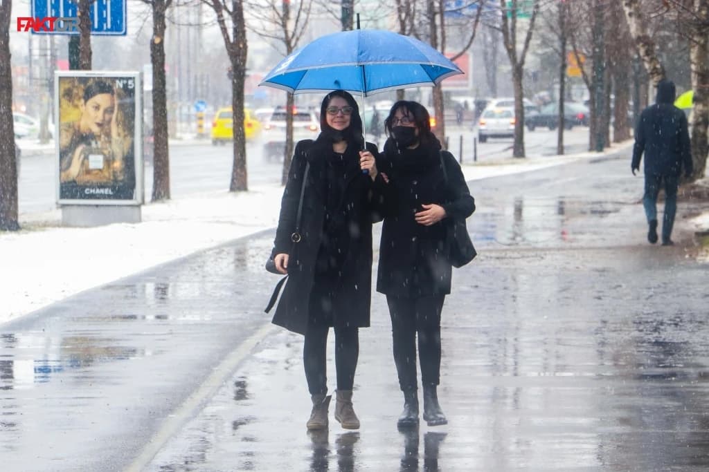 U večernjim satima stižu kiša, susnježica i snijeg