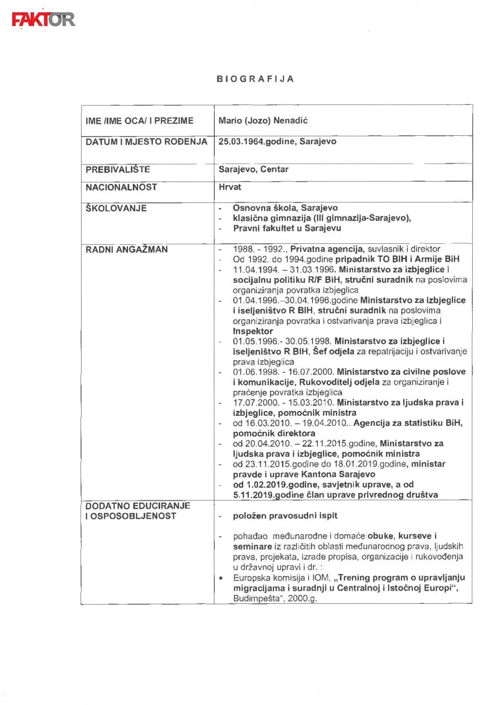 Pročitajte biografije novih ministara u Vladi Kantona Sarajevo